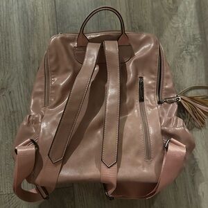 Light pink backpack purse